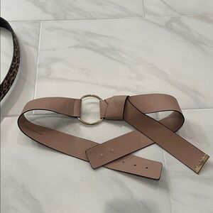 Tan Belt with Gold Buckle
